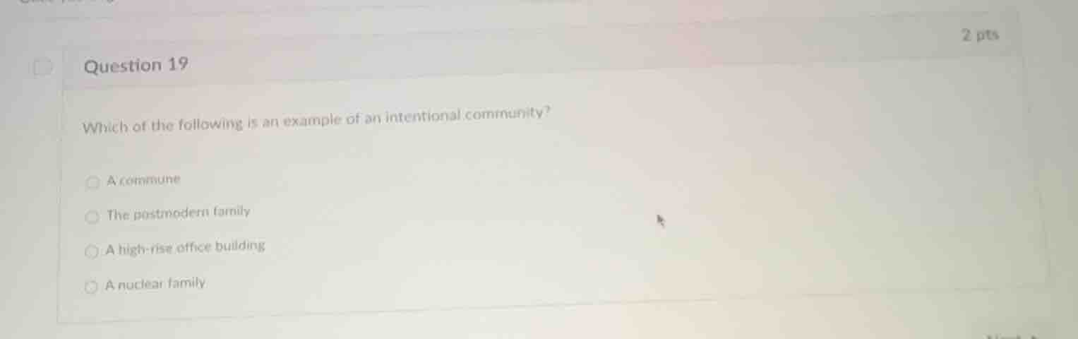 question 19 which of the following is an example of an intentional comm…