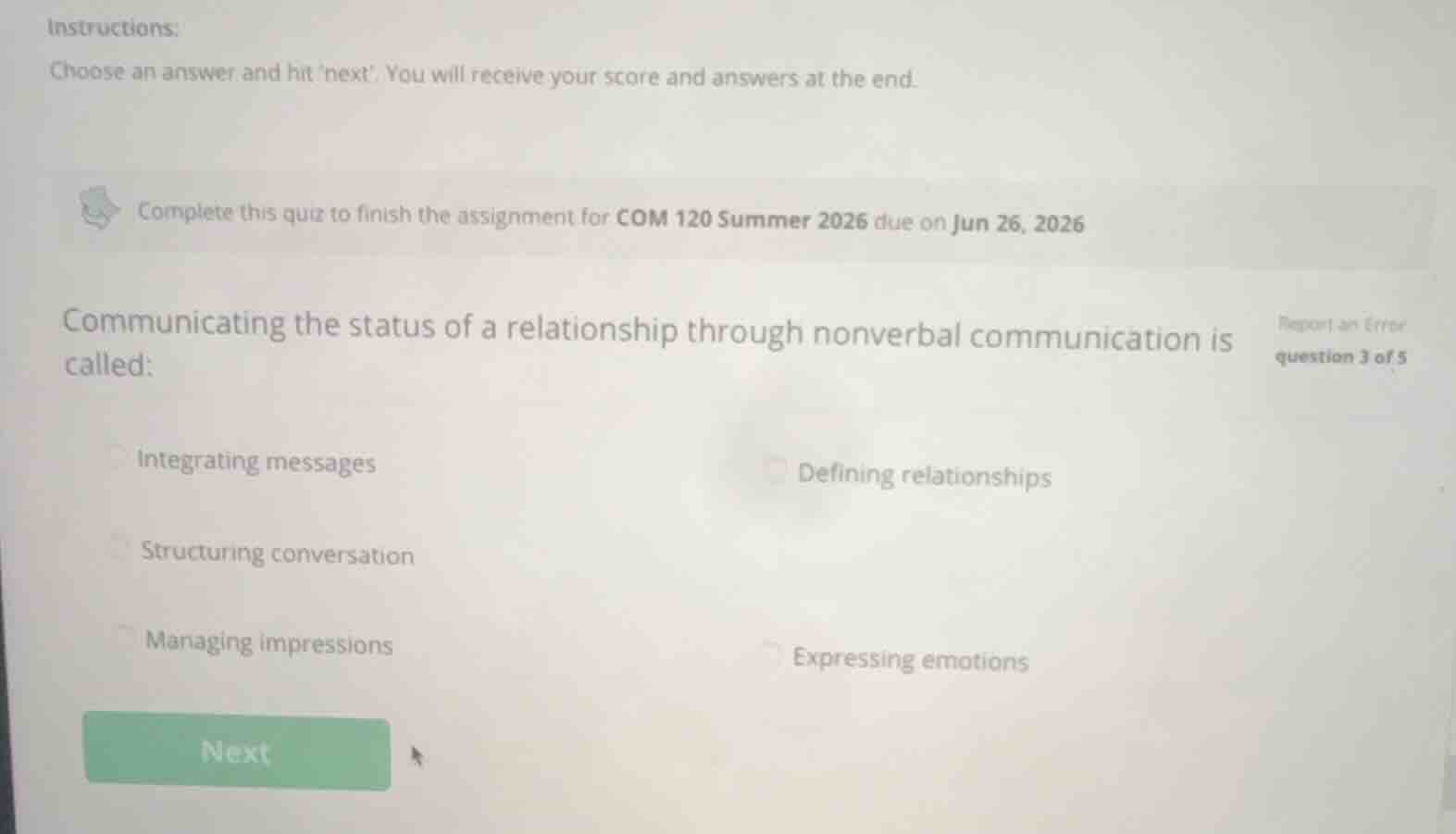 communicating the status of a relationship through nonverbal communicat…