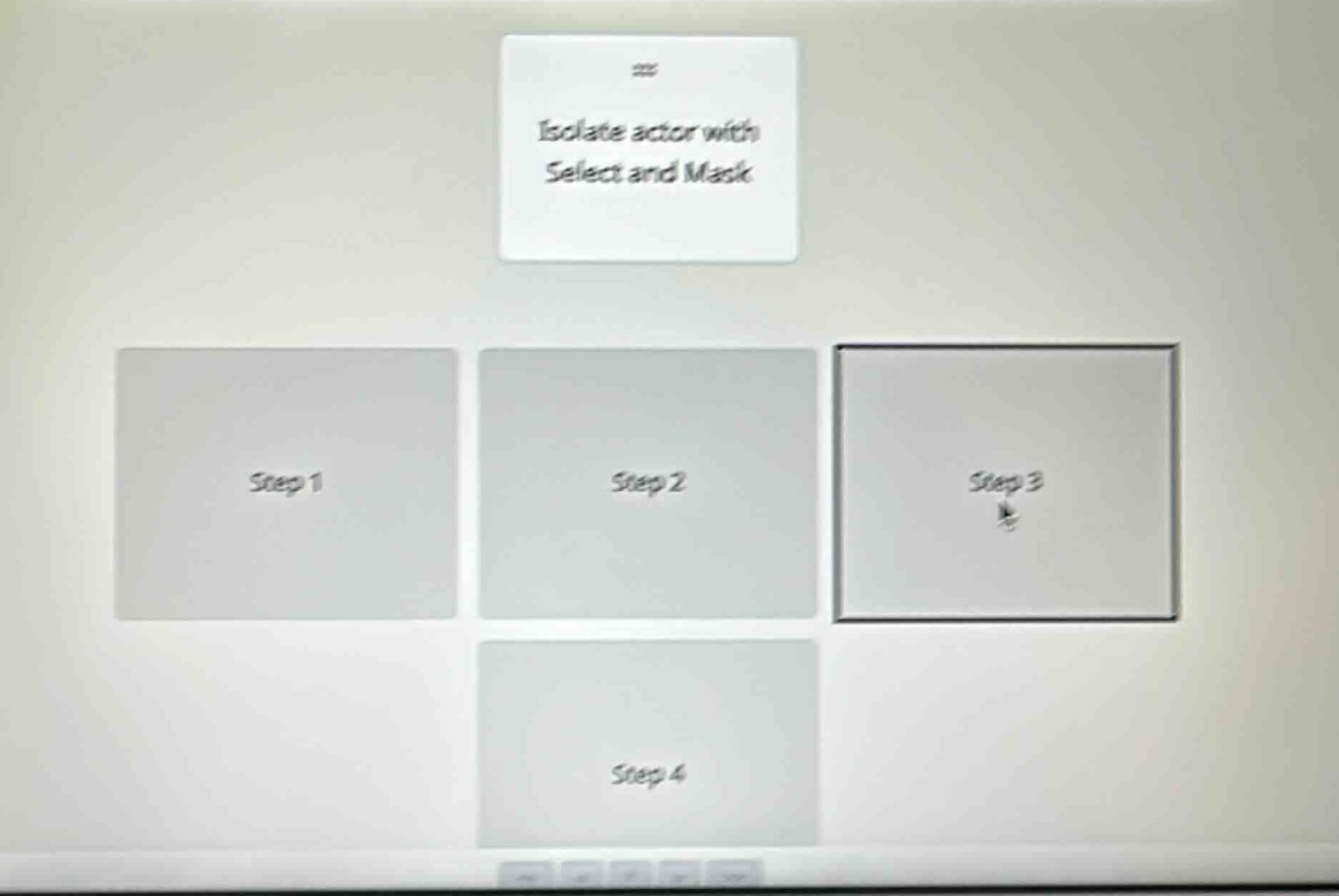 isolate actor with select and mask step 1 step 2 step 3 step 4