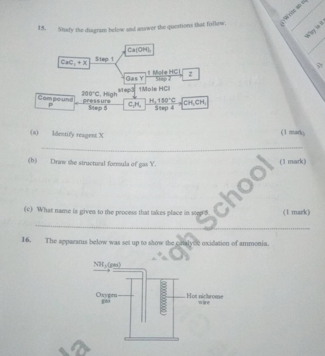 15. study the diagram below and answer the questions that follow. \\(\\…