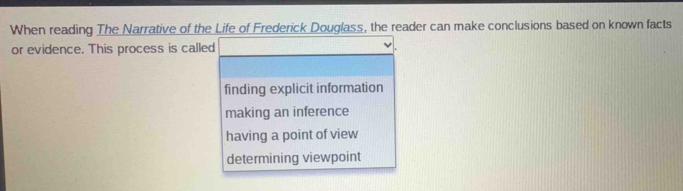 when reading the narrative of the life of frederick douglass, the reade…