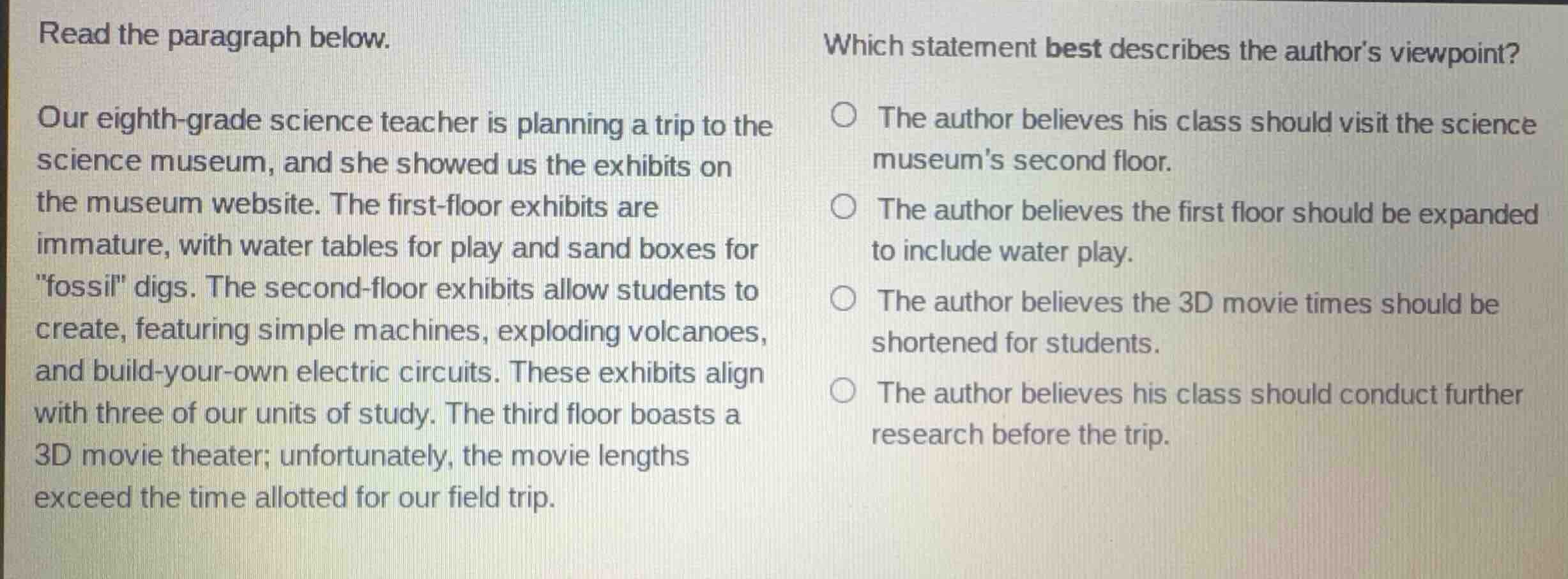 read the paragraph below. our eighth-grade science teacher is planning …