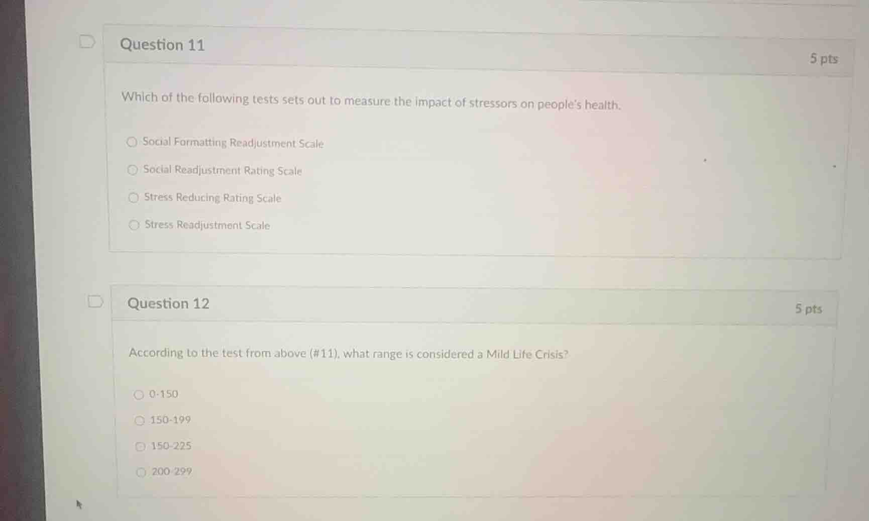 question 11 5 pts which of the following tests sets out to measure the …