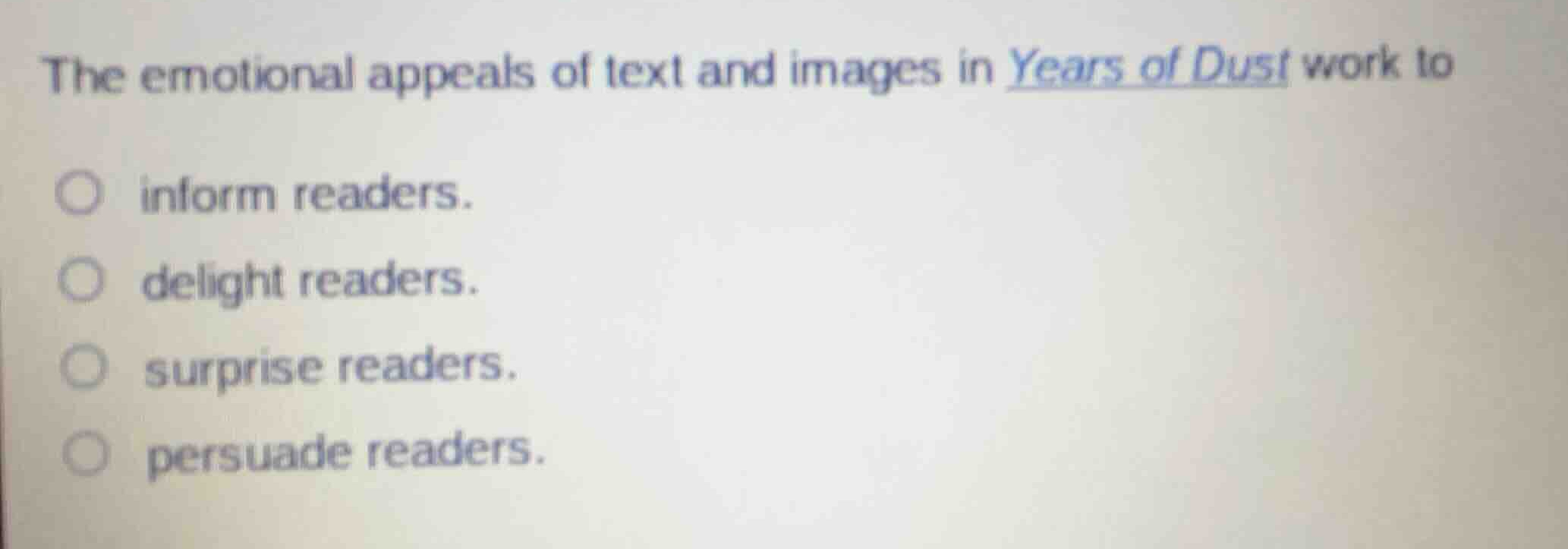 the emotional appeals of text and images in years of dust work to infor…