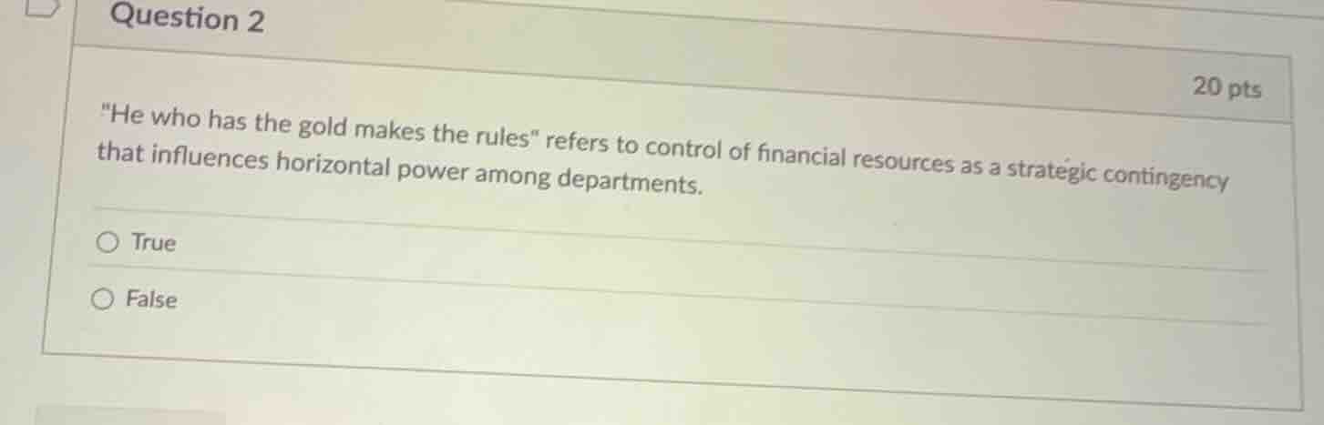 \he who has the gold makes the rules\ refers to control of financial re…