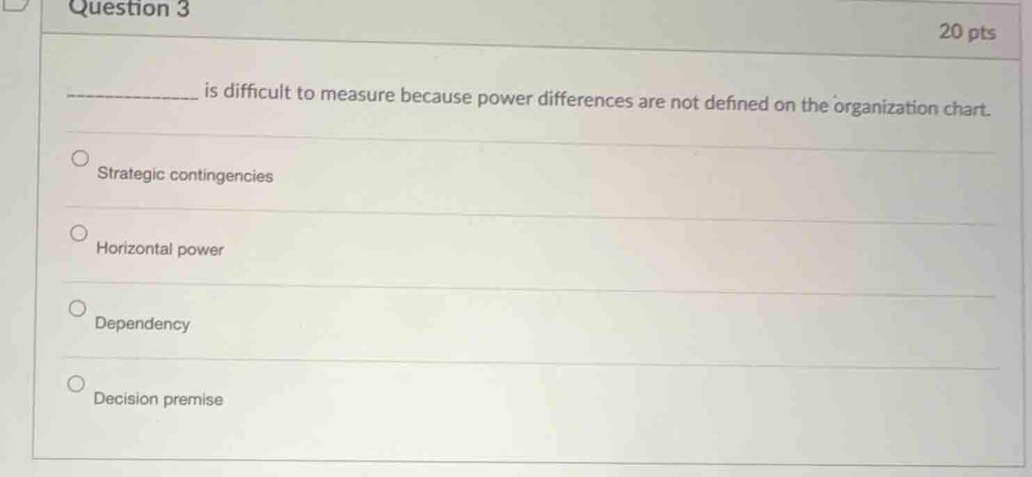 is difficult to measure because power differences are not defined on th…