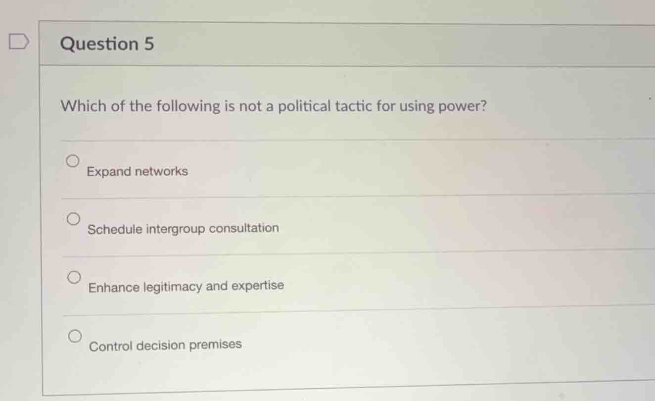 question 5 which of the following is not a political tactic for using p…