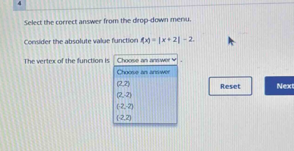 select the correct answer from the drop-down menu. consider the absolut…