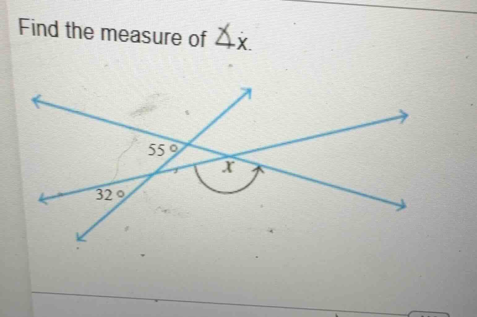 find the measure of \\(\\angle x\\).