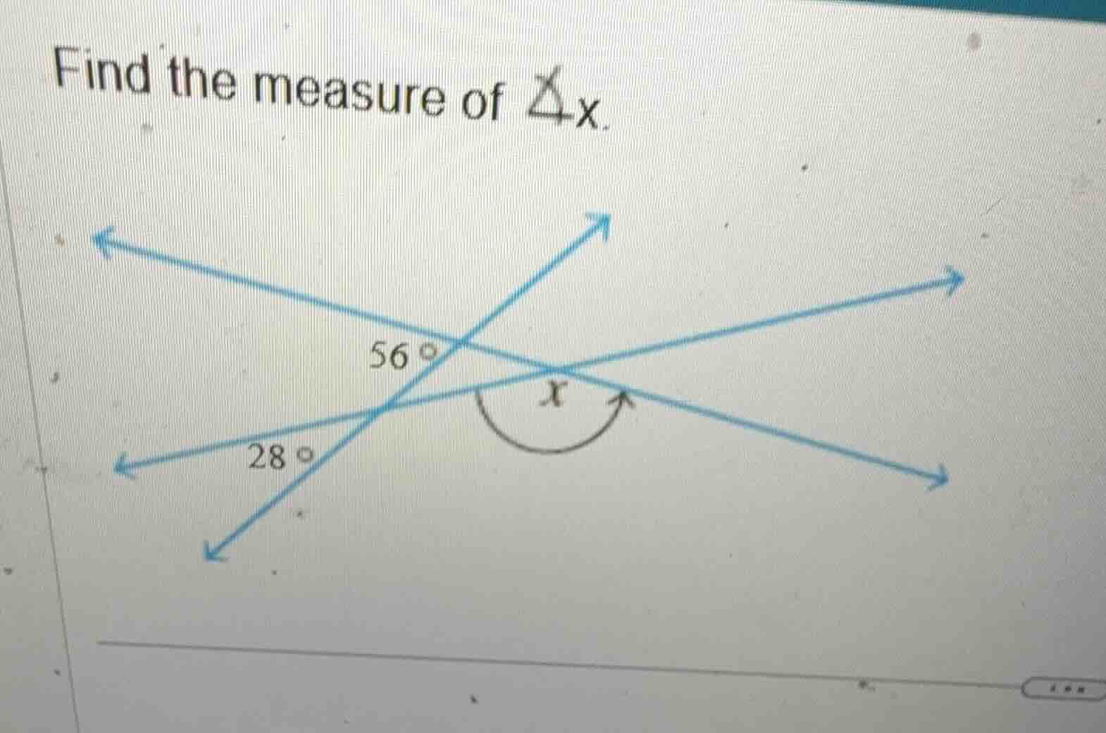 find the measure of \\(\\angle x\\).