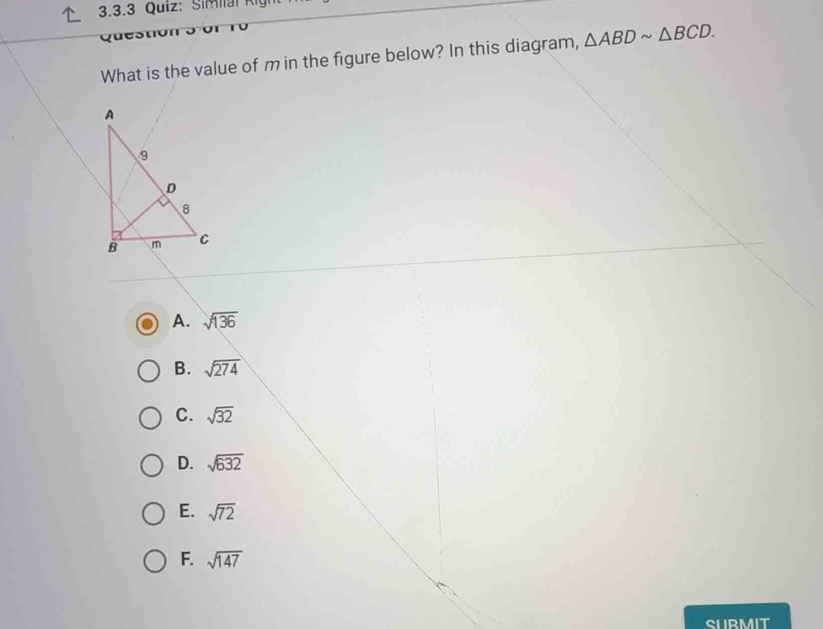 what is the value of \\(m\\) in the figure below? in this diagram, \\(\…