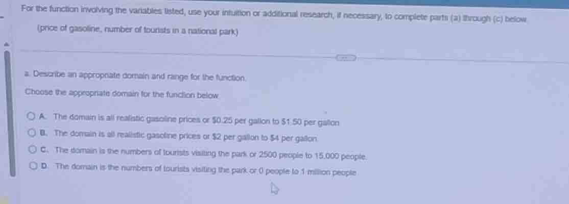 for the function involving the variables listed, use your intuition or …