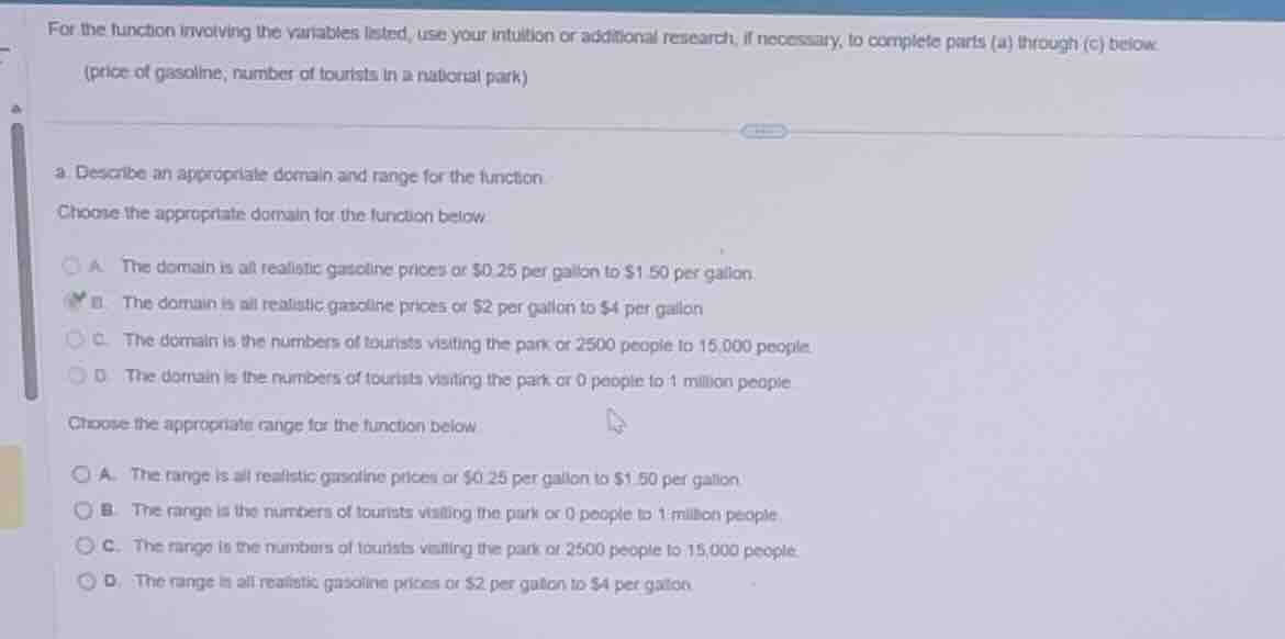 for the function involving the variables listed, use your intuition or …