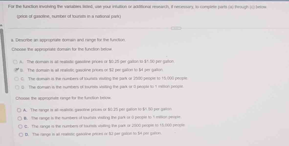 for the function involving the variables listed, use your intuition or …