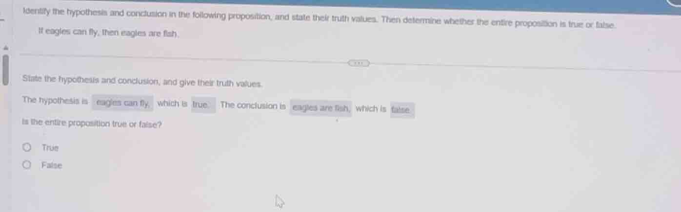 identify the hypothesis and conclusion in the following proposition, an…
