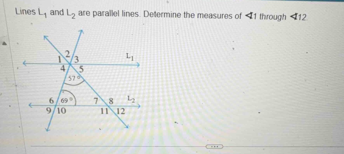 lines \\(l_1\\) and \\(l_2\\) are parallel lines. determine the measure…