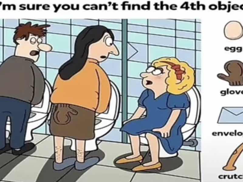 im sure you cant find the 4th object egg glove envelope crutch