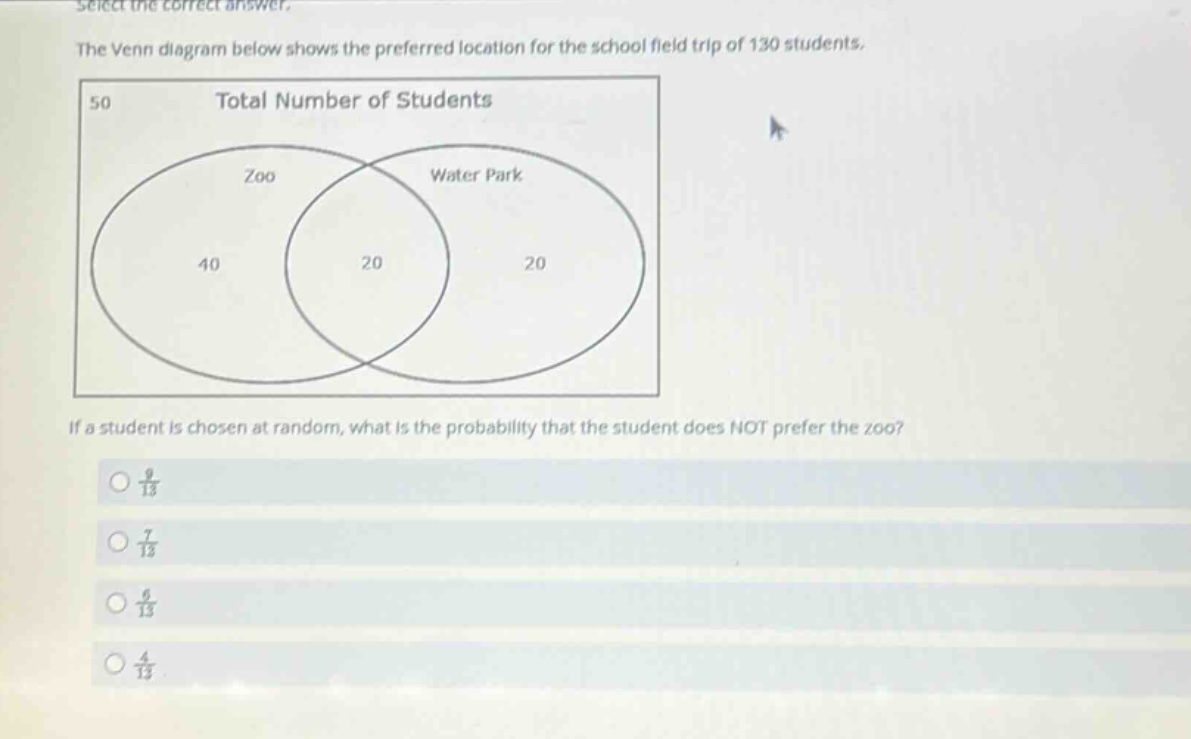 select the correct answer. the venn diagram below shows the preferred l…