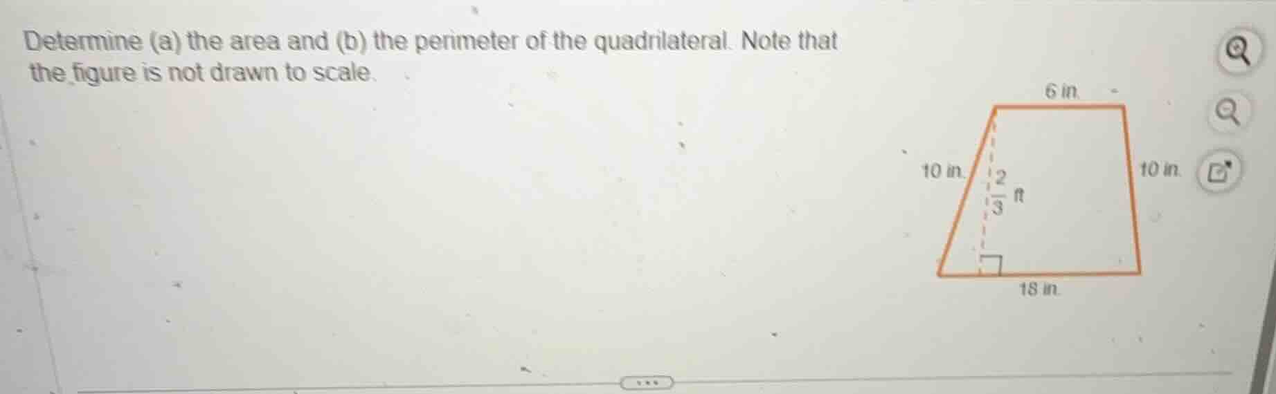 determine (a) the area and (b) the perimeter of the quadrilateral. note…