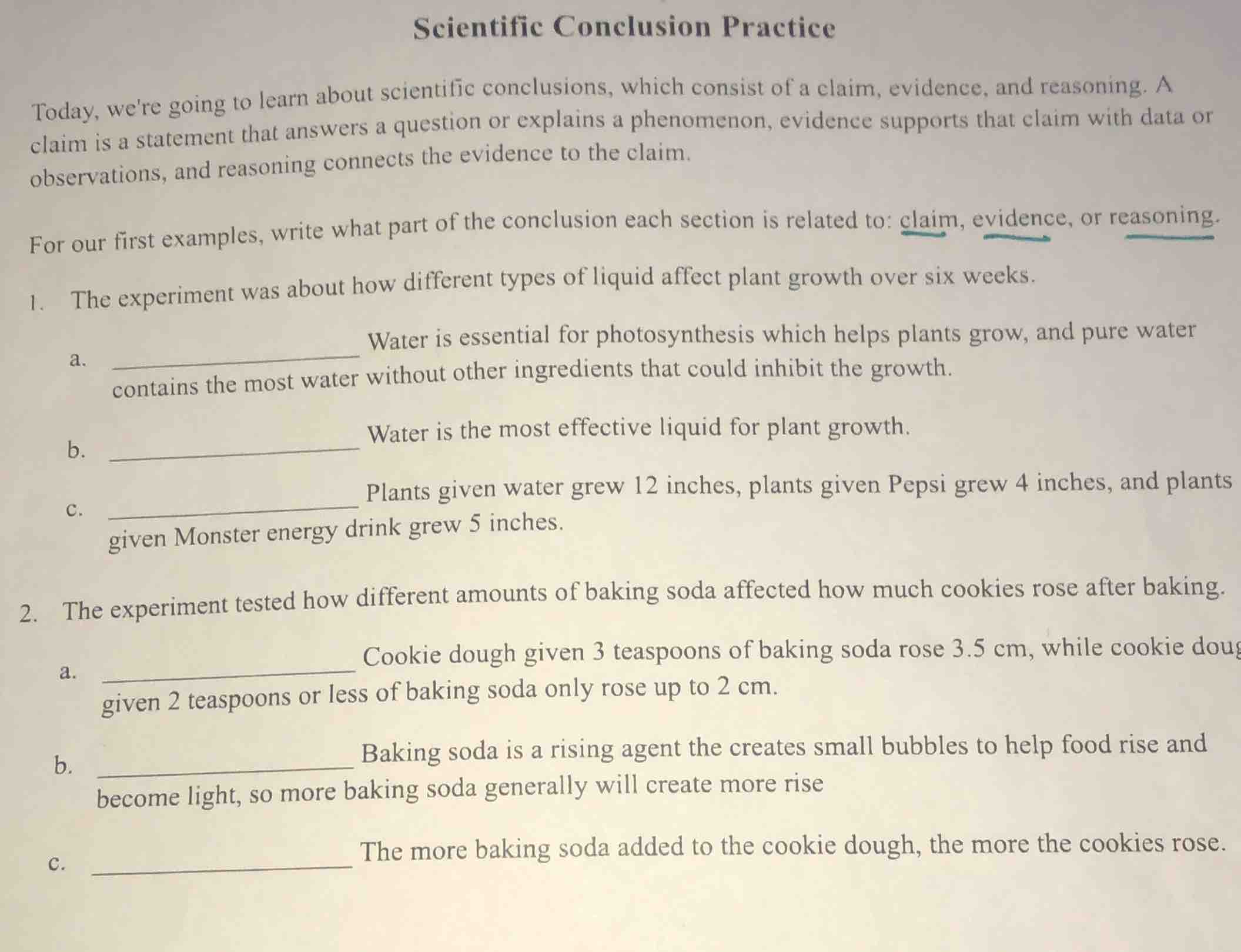 scientific conclusion practice today, were going to learn about scienti…