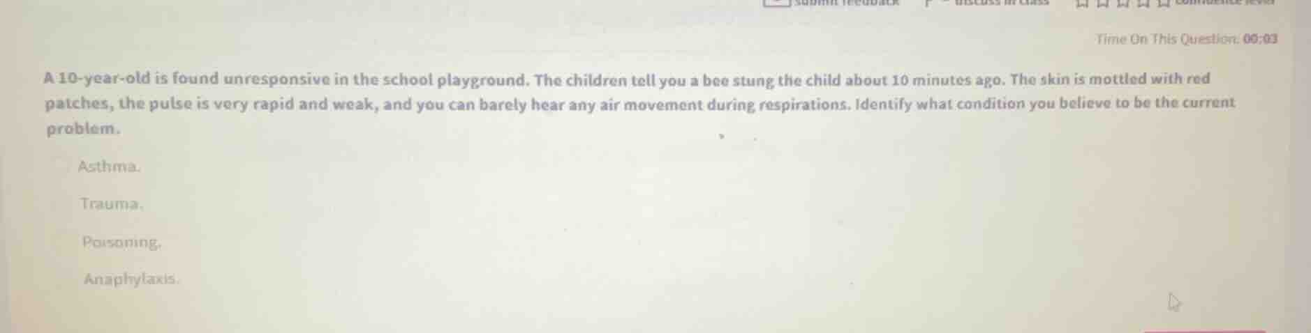 a 10-year-old is found unresponsive in the school playground. the child…