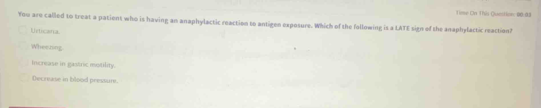 you are called to treat a patient who is having an anaphylactic reactio…