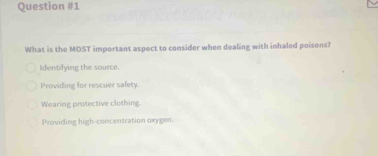 question #1 what is the most important aspect to consider when dealing …