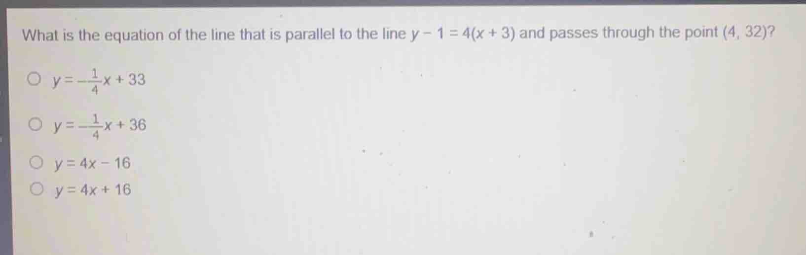what is the equation of the line that is parallel to the line \\(y - 1 …