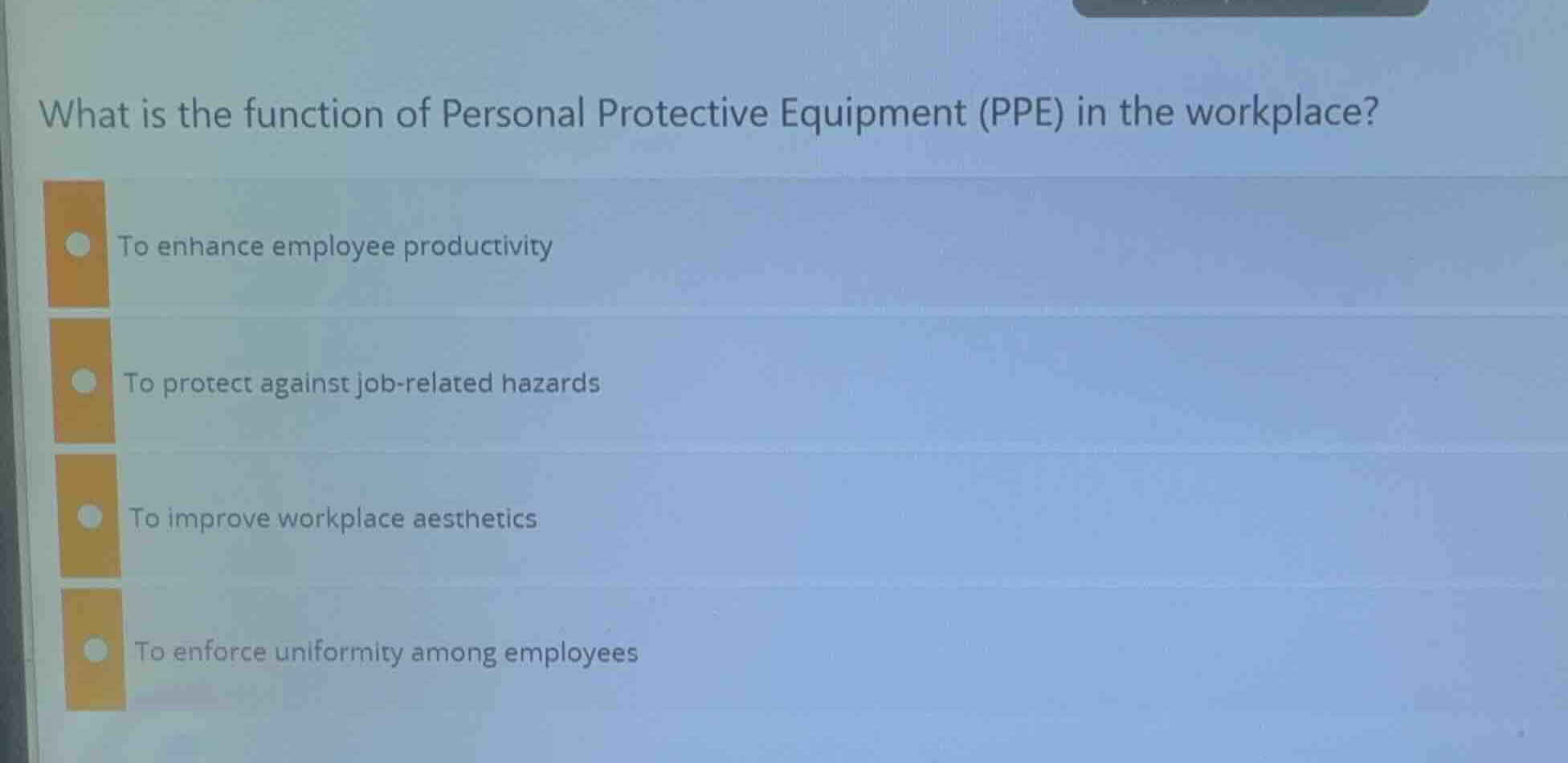 what is the function of personal protective equipment (ppe) in the work…