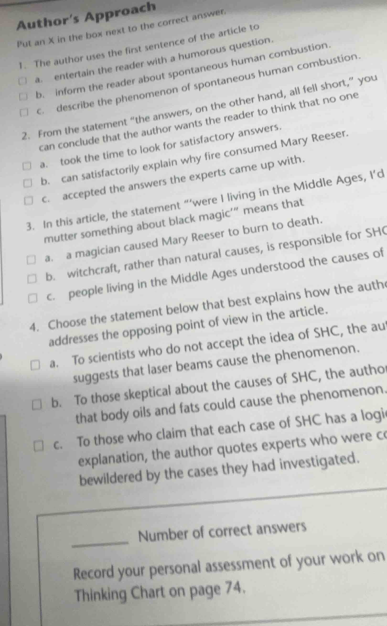 authors approach put an x in the box next to the correct answer. 1. the…