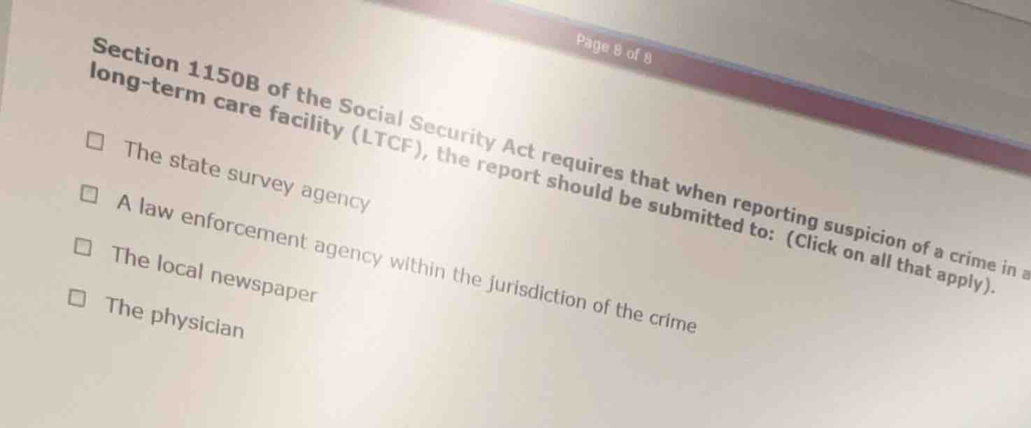 section 1150b of the social security act requires that when reporting s…