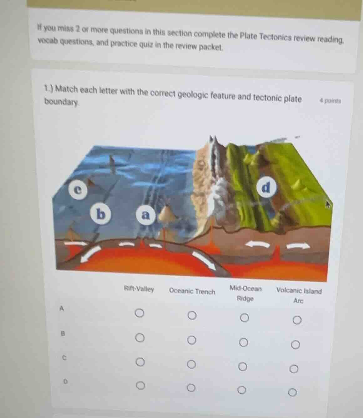 if you miss 2 or more questions in this section complete the plate tect…