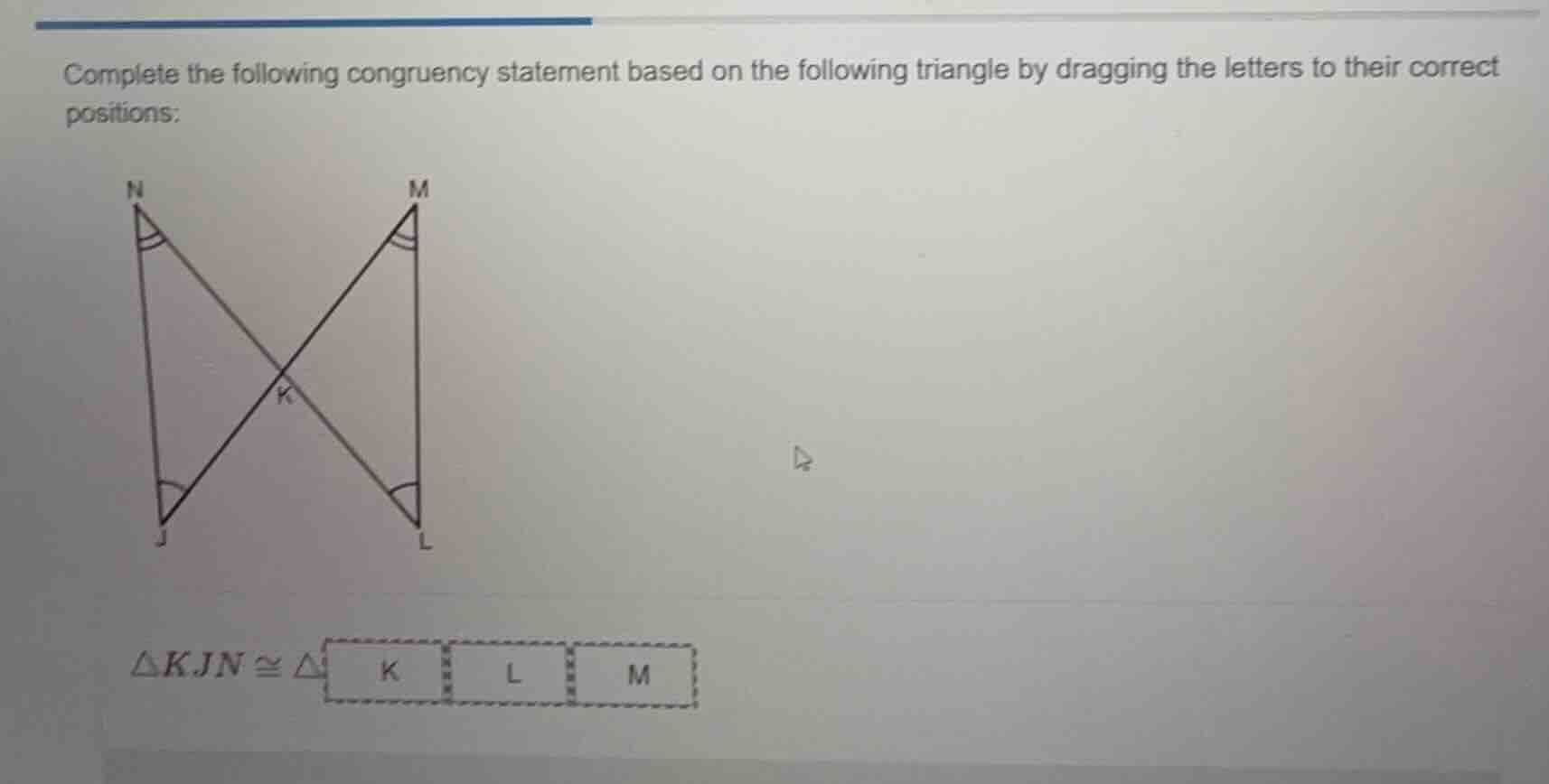 complete the following congruency statement based on the following tria…