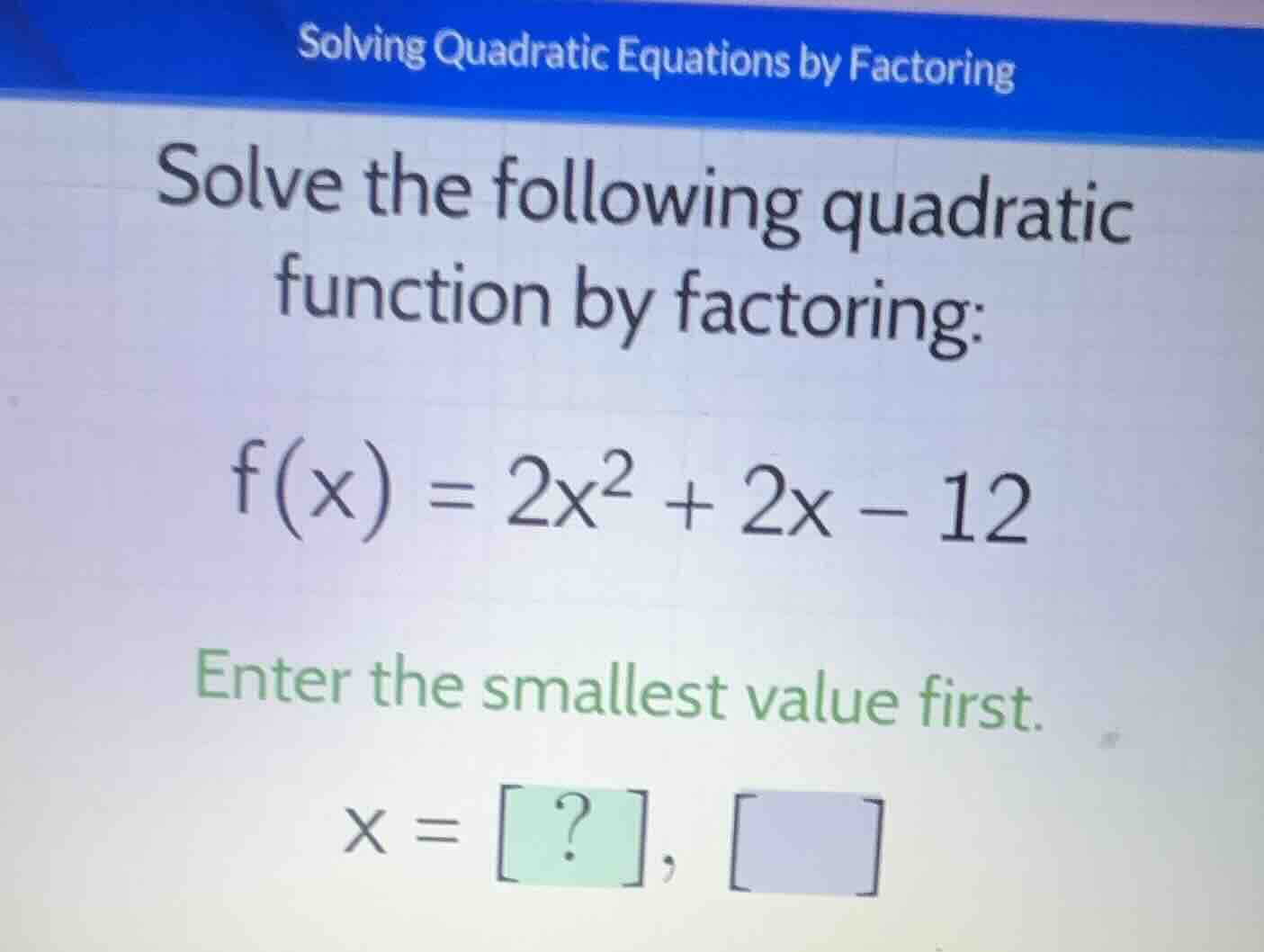 solving quadratic equations by factoring solve the following quadratic …