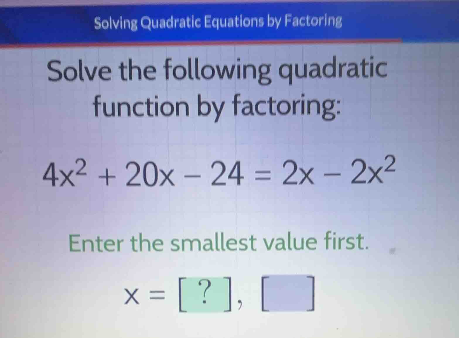 solving quadratic equations by factoring solve the following quadratic …