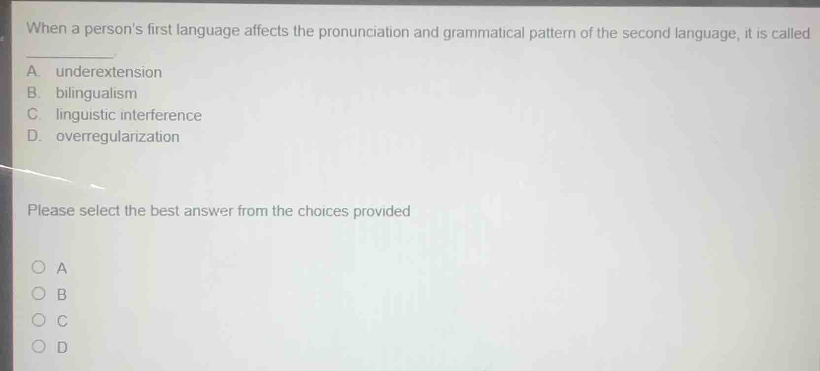 when a persons first language affects the pronunciation and grammatical…