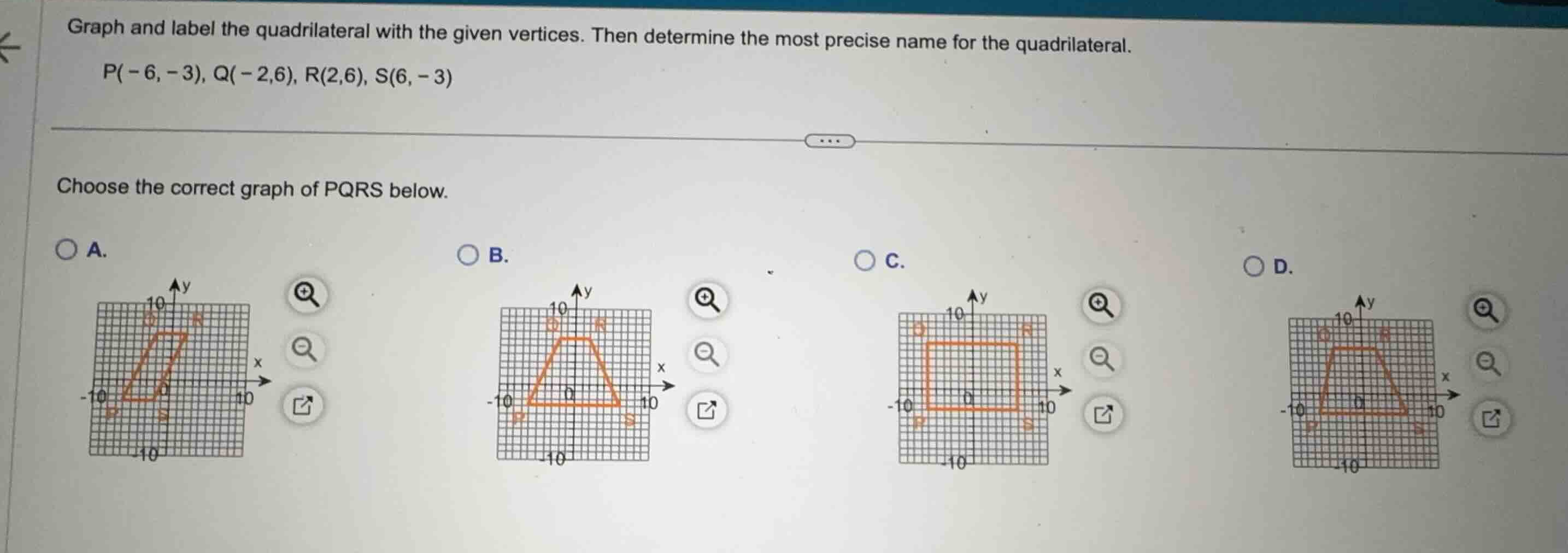 graph and label the quadrilateral with the given vertices. then determi…