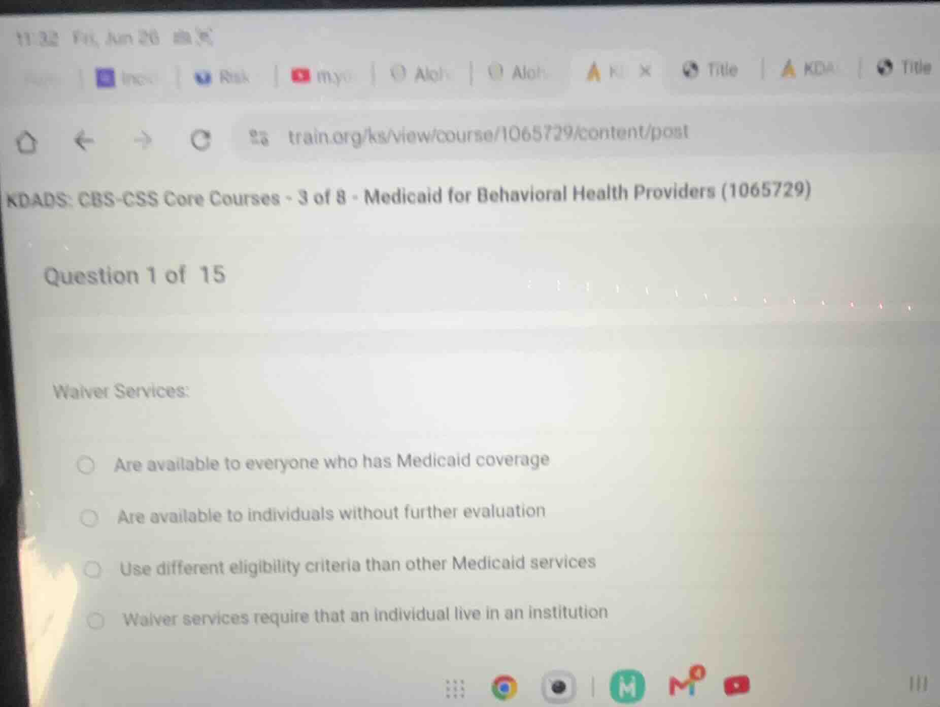 waiver services: - are available to everyone who has medicaid coverage …