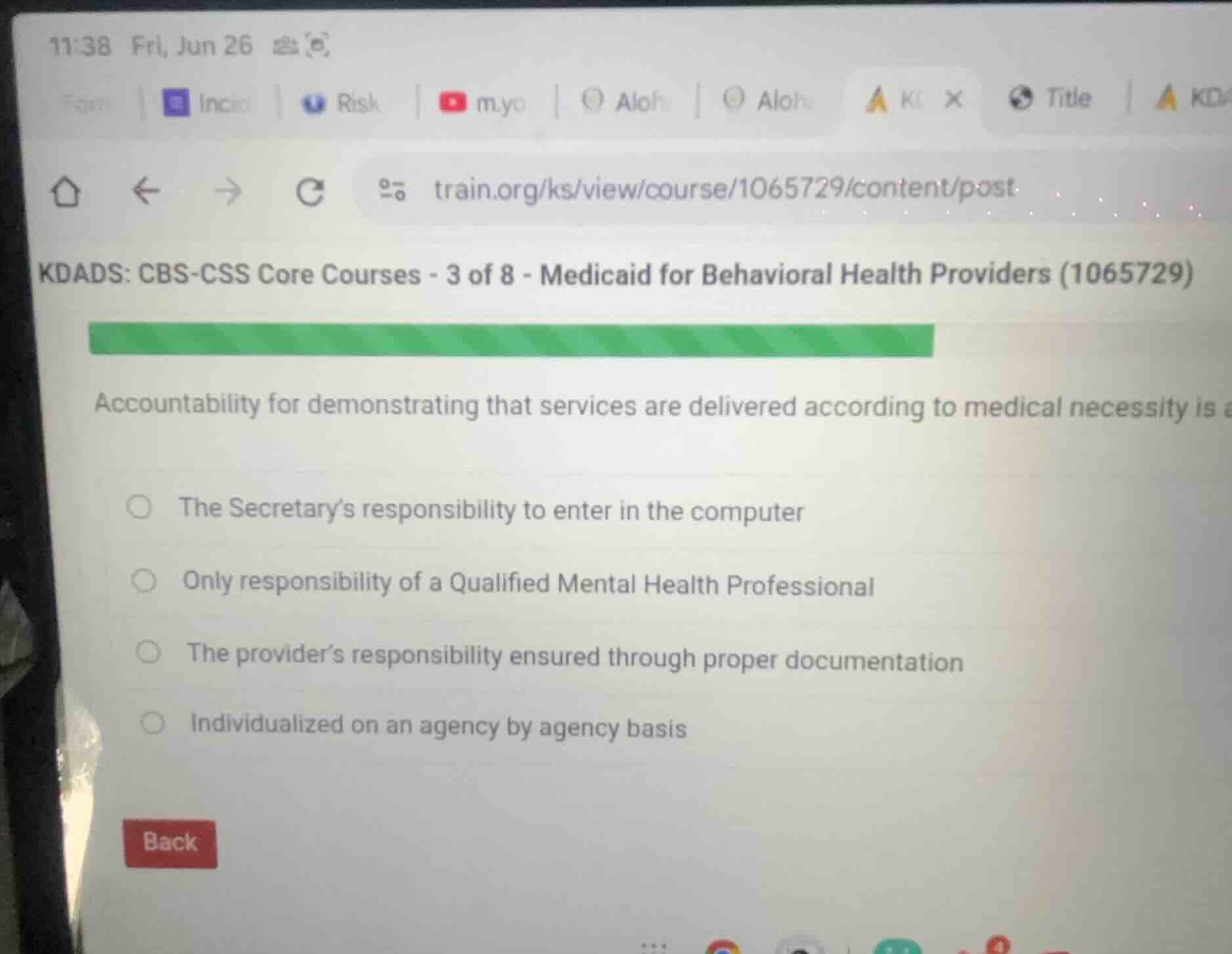 accountability for demonstrating that services are delivered according …