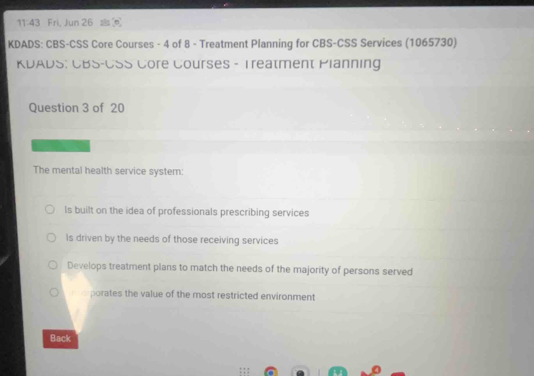 the mental health service system: is built on the idea of professionals…