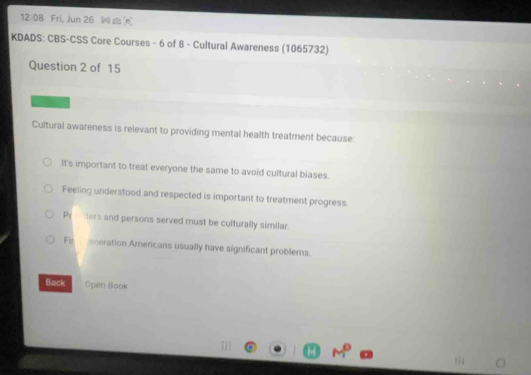 cultural awareness is relevant to providing mental health treatment bec…