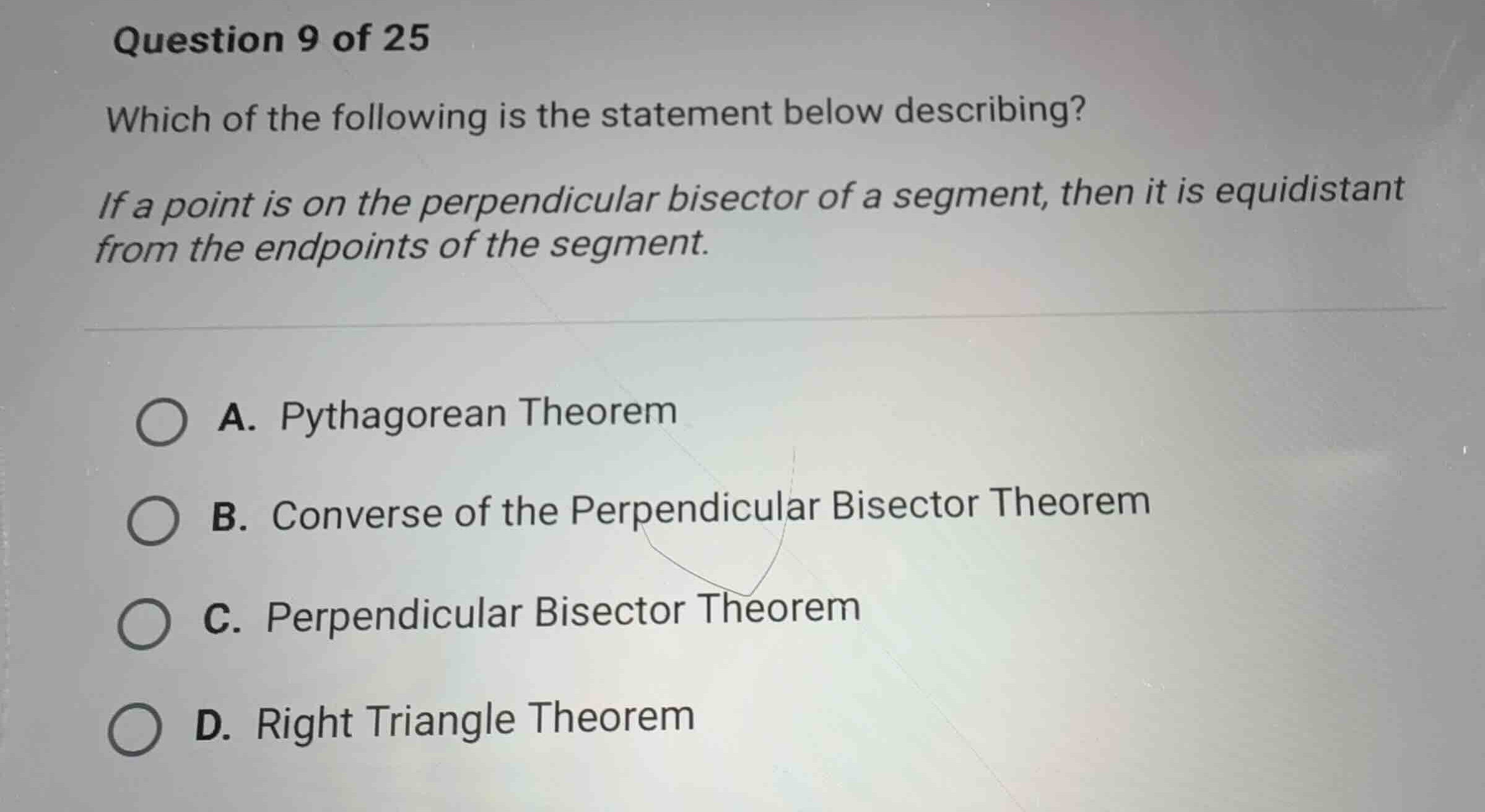 question 9 of 25 which of the following is the statement below describi…