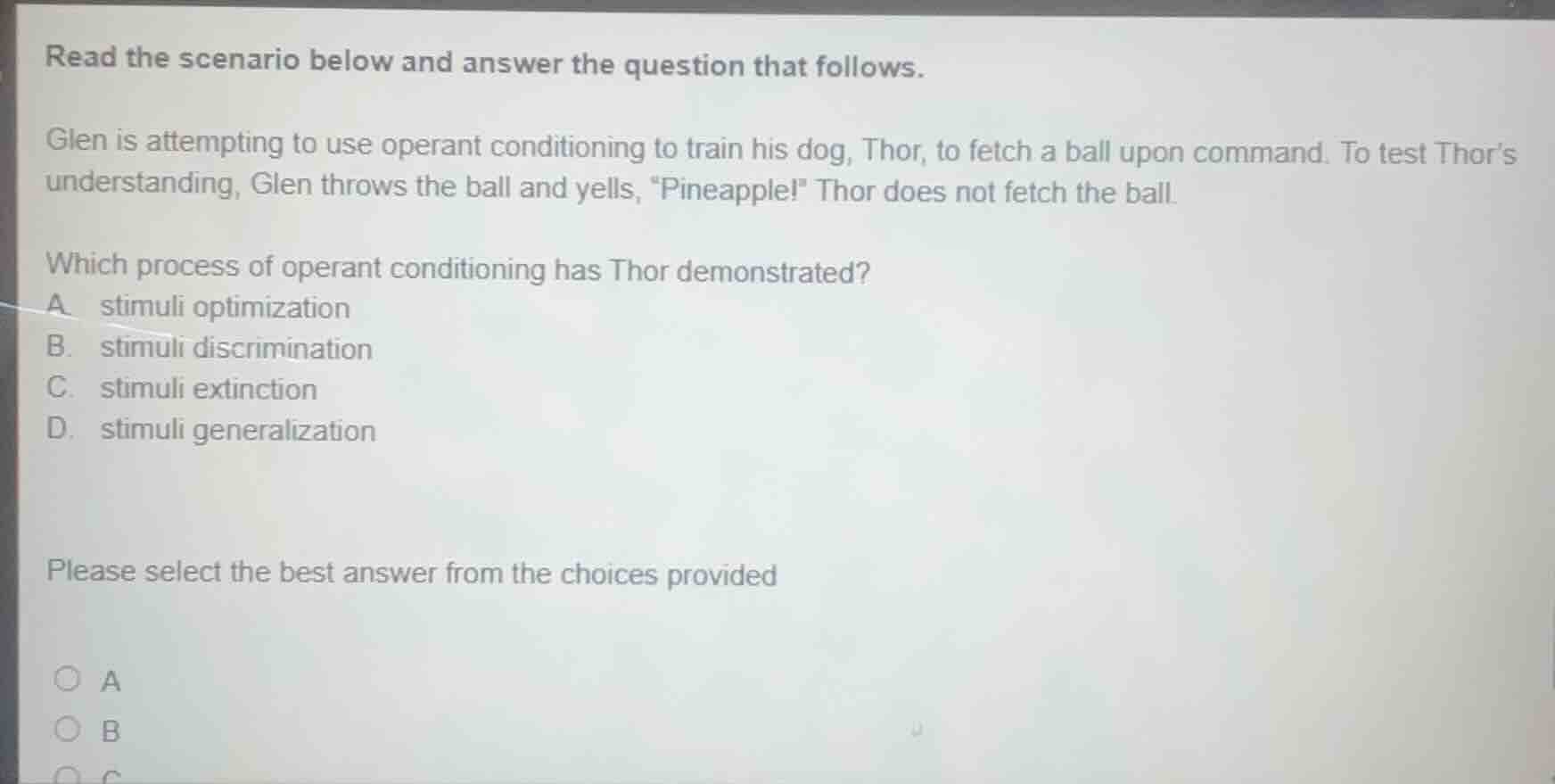 read the scenario below and answer the question that follows. glen is a…