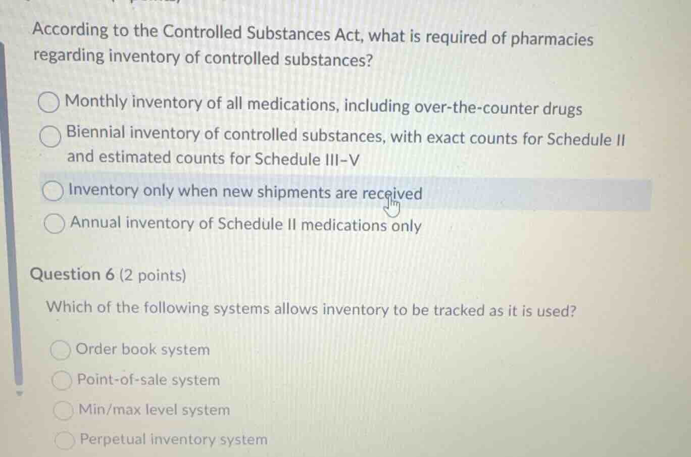 according to the controlled substances act, what is required of pharmac…