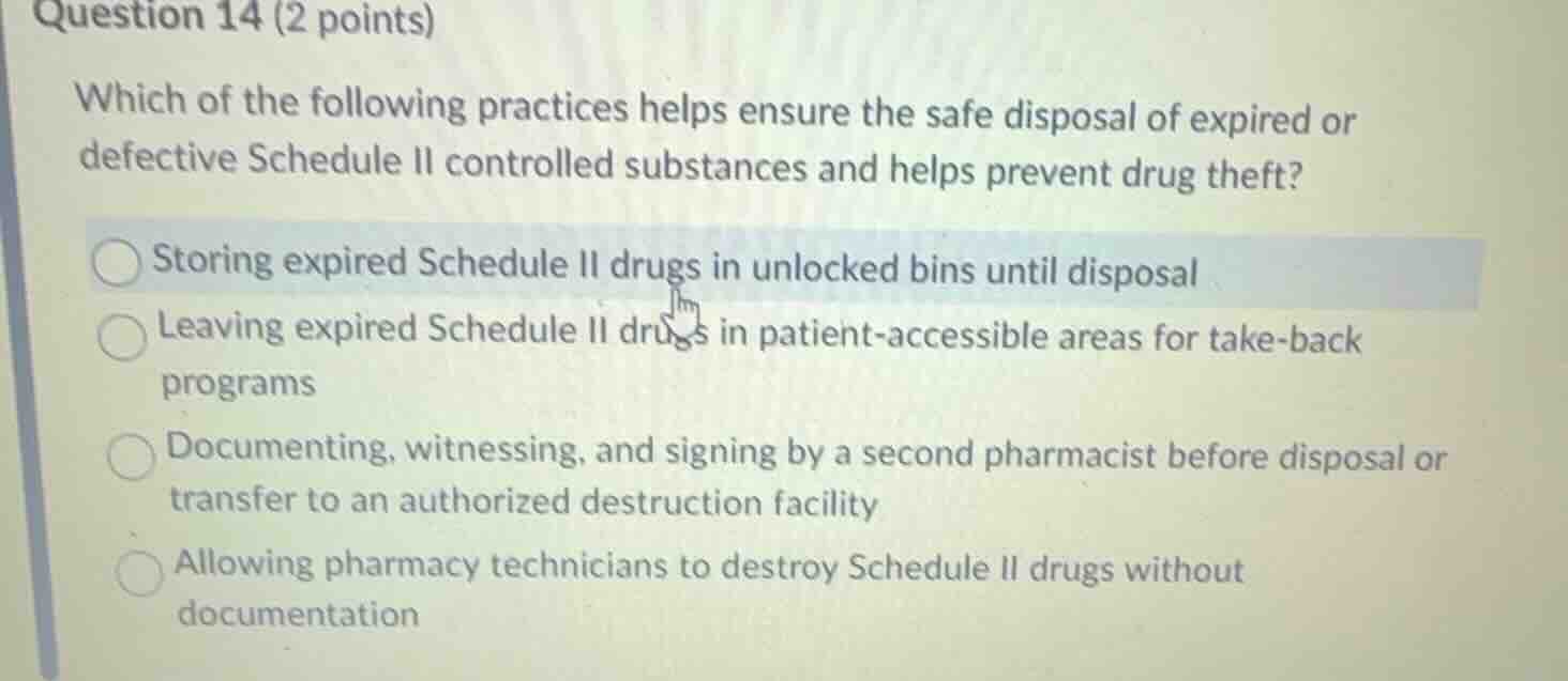 question 14 (2 points) which of the following practices helps ensure th…