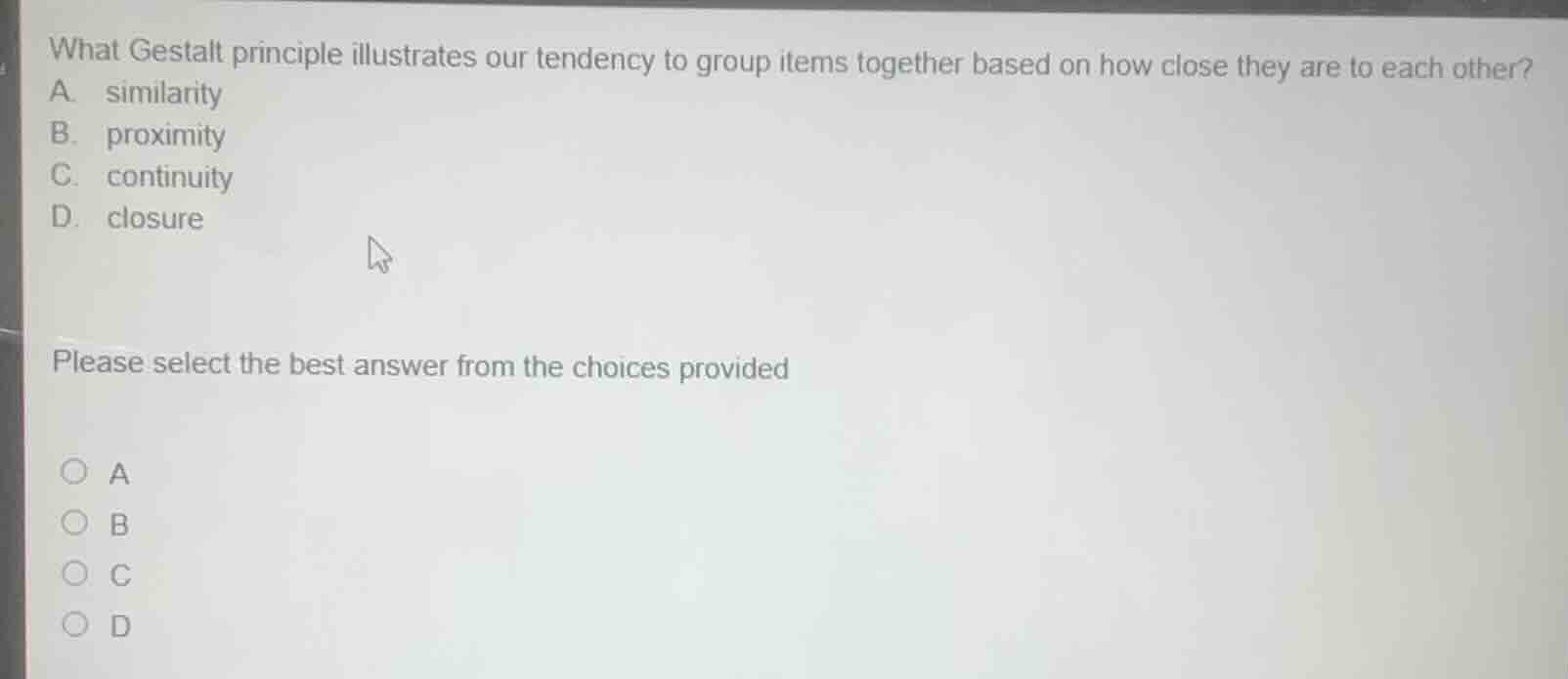 what gestalt principle illustrates our tendency to group items together…