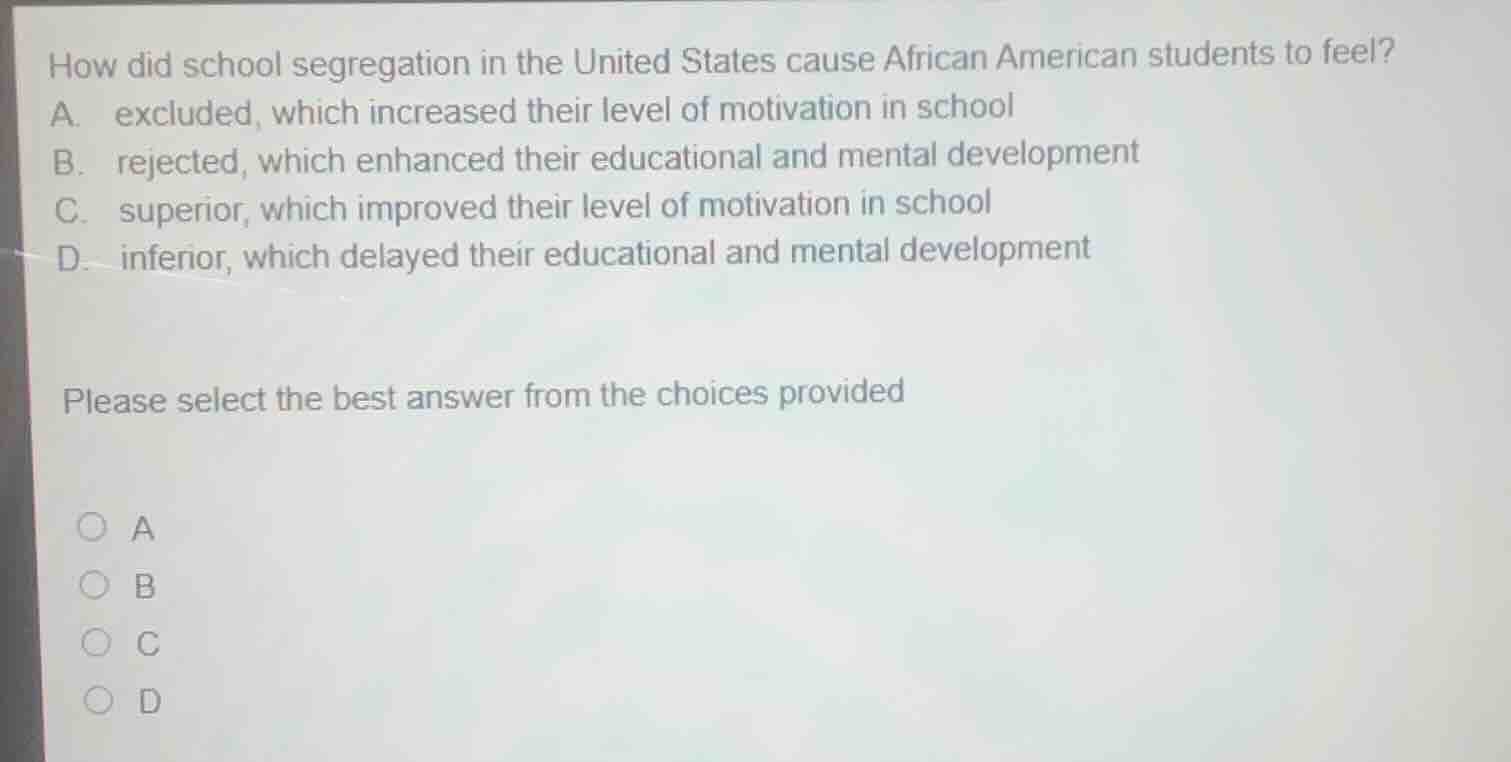 how did school segregation in the united states cause african american …