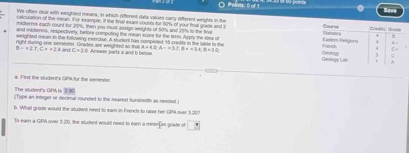 we often deal with weighted means, in which different data values carry…