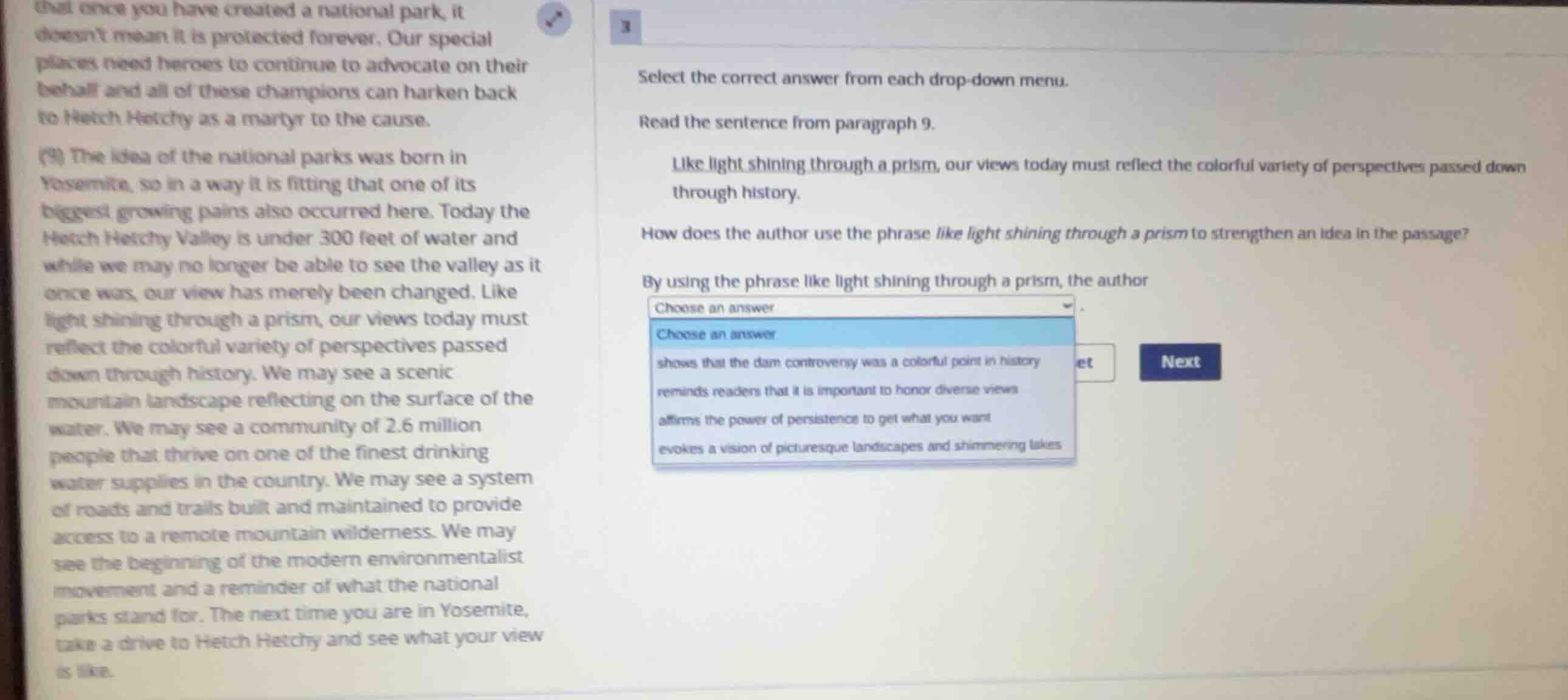 select the correct answer from each drop-down menu. read the sentence f…