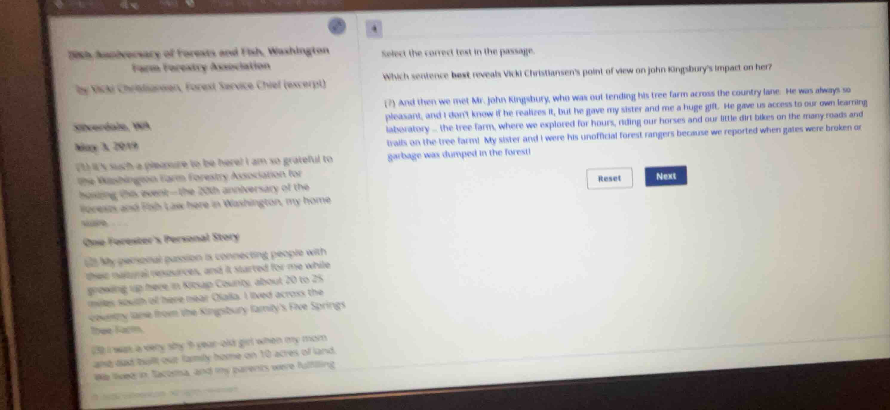 select the correct text in the passage. which sentence best reveals vic…